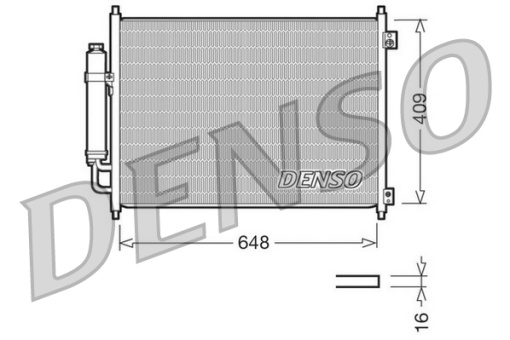 Condensator climatizare (cu uscator) potrivit NISSAN X-TRAIL, X-TRAIL II 2.0/2.0D/2.5 03.07-02.14