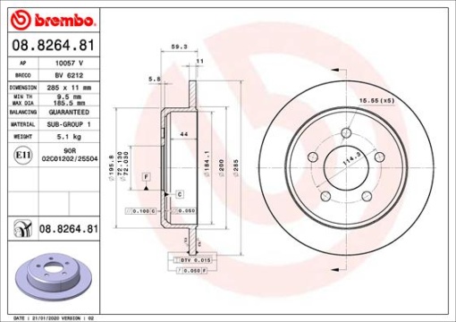Disc frana Fata Dreapta/Stanga potrivit JEEP GRAND CHEROKEE I, WRANGLER I, WRANGLER II 2.4-5.9 09.91-04.07