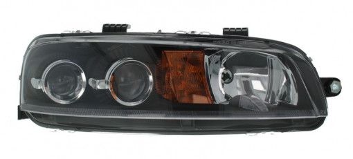 Far Dreapta (2*H1/H3, electric, fara motoras, culoare insertie: negru, culoare semnalizator: galben) potrivit FIAT PUNTO, PUNTO EVO/HATCHBACK, PUNTO/HATCHBACK
