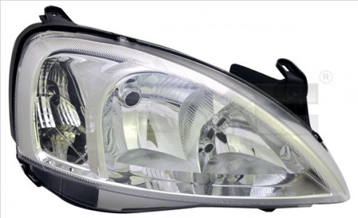 Far dreapta (H1/H7, reglaj electric, fundal cromat) OPEL COMBO, COMBO TOUR, CORSA C