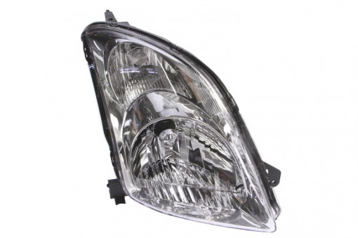 Far Dreapta (H4, manual, fara motoras, culoare insertie: cromat, culoare semnalizator: transparent) potrivit SUZUKI SWIFT III