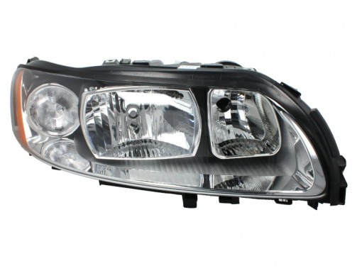 Far dreapta (H7/H9, electric, cu motoras, fundal negru) VOLVO S60 I, V70 II, XC70 CROSS COUNTRY