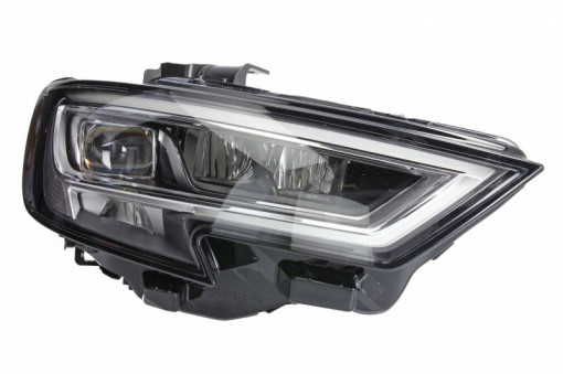 Far Dreapta (LED, electric, cu motor, culoare insertie: negru) potrivit AUDI A3 06.16-