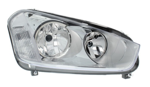 Far fata Dreapta (H1/H7, electric, cu motor, culoare insert: cromat, culoare semnalizator: transparent) potrivit FORD C-MAX