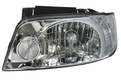 Far fata Dreapta (H4, electric, fara motoras, culoare insert: cromat, culoare semnalizator: transparent) potrivit HYUNDAI MATRIX