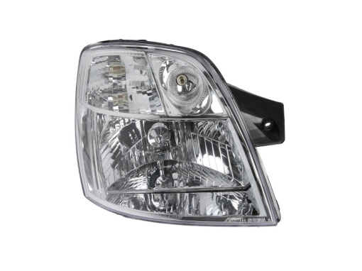 Far fata Dreapta (H4, manual, fara motoras, culoare insert: cromat, culoare semnalizator: transparent) potrivit KIA PICANTO I