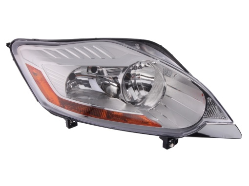 Far fata Dreapta (H7/H7, electric, cu motor, culoare insert: argintiu, culoare semnalizator: galben) potrivit FORD KUGA I