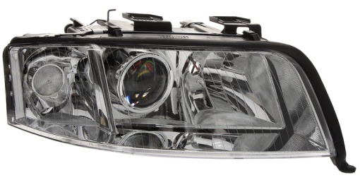 Far fata Dreapta (H7/H7, electric, fara motoras, culoare insert: cromat, culoare semnalizator: transparent) potrivit AUDI A6 C5, ALLROAD C5 01.01-12.04