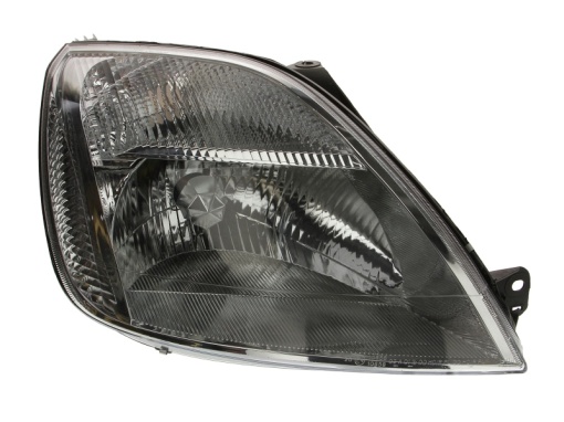 Far fata Dreapta (halogen, H4/PY21W/W5W, electric, cu motor, culoare insert: cromat, culoare semnalizator: alb) potrivit FORD FIESTA V
