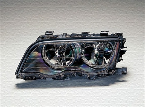 Far fata Dreapta (halogen, H7/H7, electric, cu motor, culoare insert: negru) potrivit BMW 3 (E46) -09.01