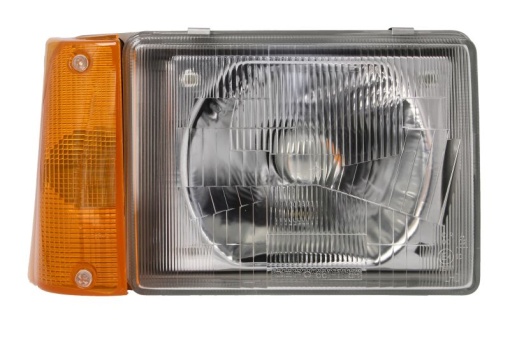 Far fata Dreapta (R2, electric, hidraulic, fara motoras, culoare semnalizator: galben) potrivit FIAT PANDA, PANDA/HATCHBACK 01.86-12.93