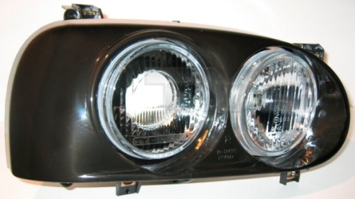 Far fata Dreapta/Stanga (H1/H3, electric, inele, culoare insertie: negru) potrivit VW GOLF III 08.91-04.99 - Img 1