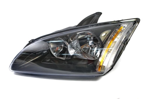 Far fata Stanga (H1/H7, electric, fara motoras, culoare insert: gri, culoare semnalizator: galben) potrivit FORD FOCUS II; FORD USA FOCUS