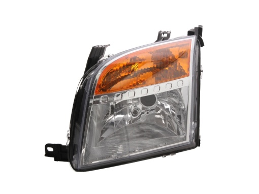 Far fata Stanga (H4, electric, cu motor, culoare insert: cromat, culoare semnalizator: portocaliu) potrivit FORD FUSION