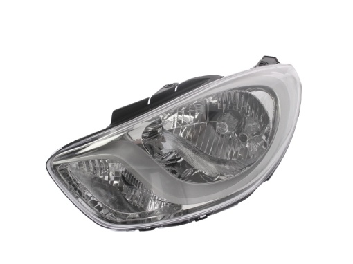 Far fata Stanga (H4, electric, cu motor, culoare insert: cromat, culoare semnalizator: transparent) potrivit HYUNDAI I10 I