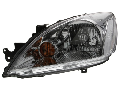 Far fata Stanga (H4, electric, fara motoras, culoare insert: cromat, culoare semnalizator: galben) potrivit MITSUBISHI LANCER VII 01.04-12.08