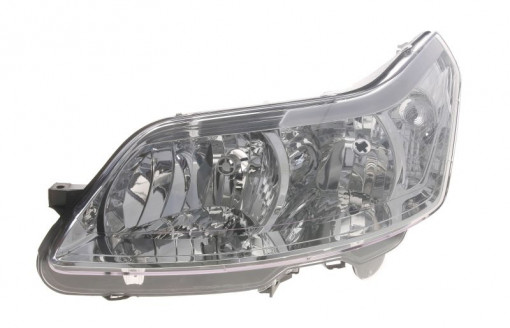Far stanga (H1/H7, reglaj electric, cu motoras, fundal cromat) CITROEN C4 2004-2008