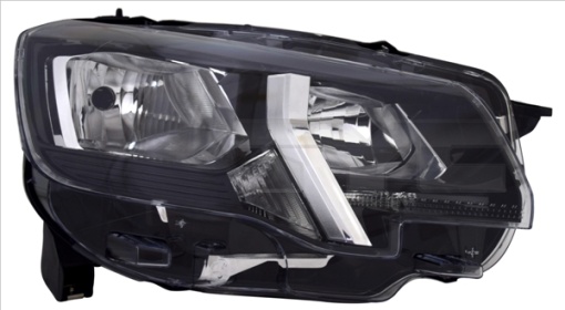 Far stanga (H1/H7/W21, electric, cu motor) potrivit PEUGEOT PARTNER III, RIFTER 03.18-