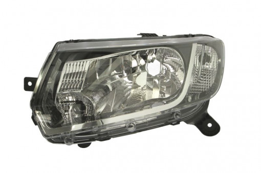 Far Stanga (H4, electric, fara motoras, culoare insert: negru) potrivit DACIA LOGAN II, LOGAN MCV II, SANDERO II; RENAULT LOGAN/STEPWAY II, SANDERO/STEPWAY II