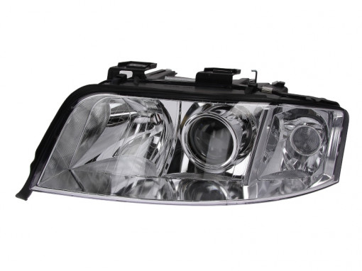 Far stanga (H7/H7, reglaj electric, fundal cromat) AUDI A6 2001-2005