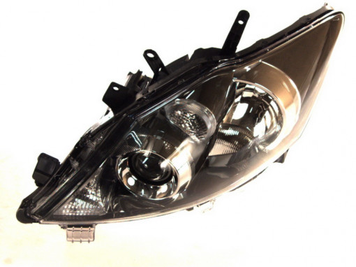 Far Stanga (halogen, H11/HB3/W5W, electric, cu motor, culoare insertie: gri, culoare semnalizator: transparent) potrivit TOYOTA AURIS -10.12