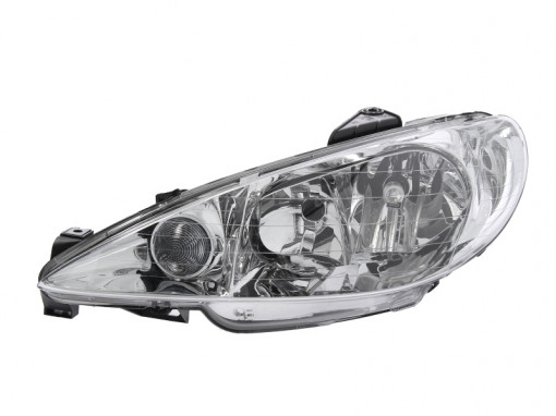 Far Stanga (halogen, H7, electric, fara motoras, culoare semnalizator: transparent) potrivit PEUGEOT 206 -11.05 - Img 1