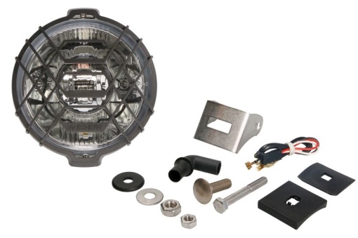 Far universal stanga/dreapta (faza lunga, H3/T4W, 12/24V, diametru 183mm, alb, metal, crom, lumini pozitie, lungime cablu: 150mm)