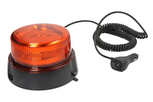 Girofar (galben, 12/24V, fixare magnetica, cablu spiralat, lungime cablu ; 3m)