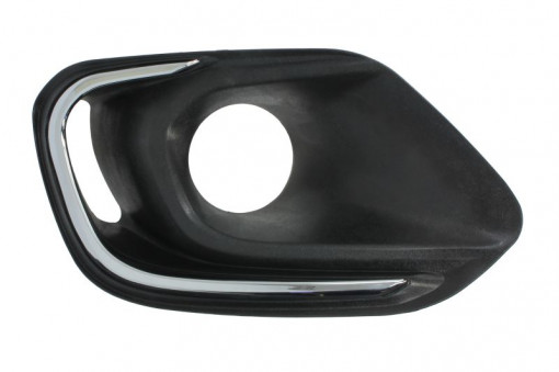 Grila bara fata stanga cu locas lampa ceata, negru/crom potrivit FIAT TIPO 356 10.15-09.20