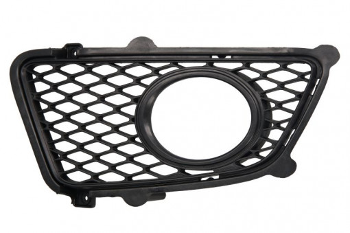 Grila bara fata Stanga cu locas proiector, plastic, negru potrivit KIA SPORTAGE II 09.04- 09.08-10.10
