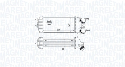 Intercooler potrivit CITROEN BERLINGO, BERLINGO/MINIVAN, XSARA PICASSO; PEUGEOT PARTNER, PARTNER/MINIVAN 1.6D 05.04-12.15