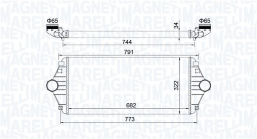 Intercooler potrivit CITROEN EVASION, JUMPY I; FIAT SCUDO, ULYSSE; LANCIA ZETA; PEUGEOT 806, EXPERT 1.9D-2.1D 06.94-12.06