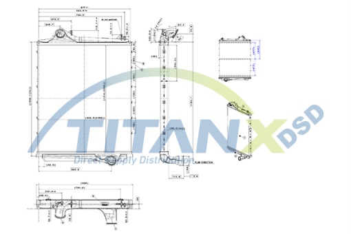 Intercooler potrivit RVI T; VOLVO FH, FH II, FH III, FH16 II, FH16 III D13A400-G13C460 09.05-