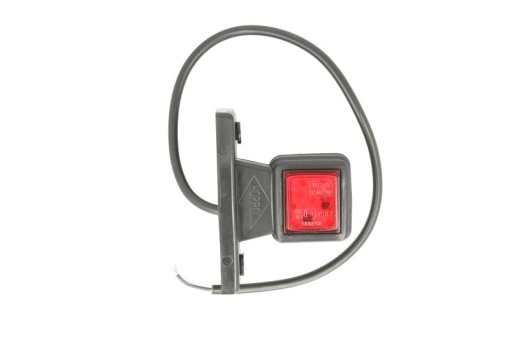 Lumina delimitare dreapta, rosu/alb, LED, inaltime 98mm; latime 40mm; adancime 71,5mm lungime cablu 400mm, brat scurt, 12/24V