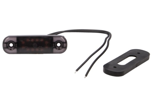 Lumina delimitare stanga/dreapta, forma: oval, portocaliu/fumuriu, LED, inaltime 24mm; latime 84mm; adancime 25mm lungime cablu 240mm, 12/24V (IP6K9K)