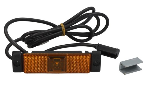 Lumina delimitare stanga/dreapta; UNIFAB, forma: dreptunghiular, portocaliu, LED, inaltime 32mm; latime 130mm lungime cablu 1500mm, fara prindere, 10/12/24/30V (conector: CLICK-IN/P&R, IP6K9K, UNIFAB)