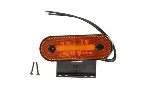 Lumini clarificare stanga/dreapta, portocaliu, LED, inaltime 41mm; latime 115mm; adancime 20mm, în relief, lungime cablu 220mm, cu cuier, 12/24V