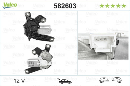 Motoras stergator Spate potrivit CITROEN C2, C2 ENTERPRISE, C3 I, C4, C4 I; PEUGEOT 1007, 307 08.00-