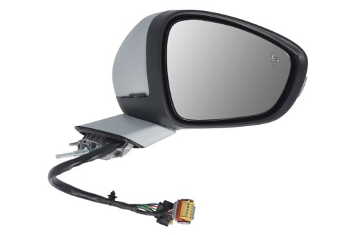 Oglinda dreapta (manual, cu memorie, convex, cu incalzire, asistent schimbare benzi, rabatabil electric, cu semnalizator, cu senzor temperatura) potrivit PEUGEOT 508 09.14-02.18