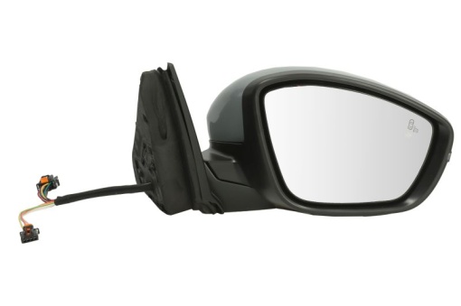 Oglinda laterala dreapta (electric, convex, cu incalzire, asistent benzi, grund, rabatare electrica, cu semnalizare, cu senzor temperatura) potrivit OPEL CORSA F; PEUGEOT 208 II 05.19-