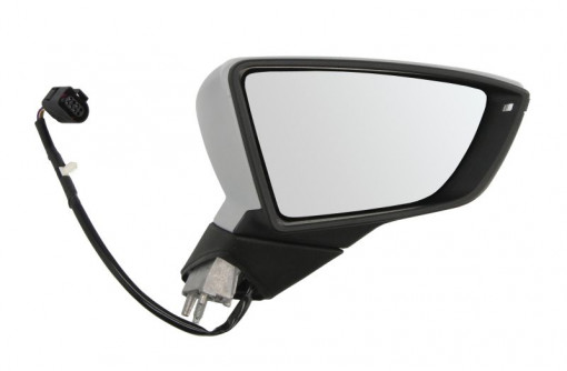 Oglinda laterala Dreapta electric, convexa, crom potrivit SEAT IBIZA V, LEON, LEON SC, LEON ST, LEON ST/KOMBI, LEON/HATCHBACK