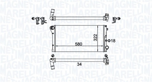 Radiator motor (Manual) potrivit FIAT PANDA, PANDA/HATCHBACK 1.3D