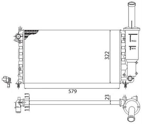 Radiator motor (Manual) potrivit FIAT PUNTO, PUNTO/HATCHBACK 1.2