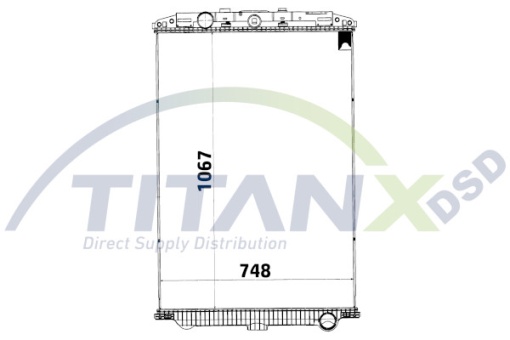 Radiator racire motor (fara rama) potrivit DAF XF 105 MX300/MX340/MX375 10.05-