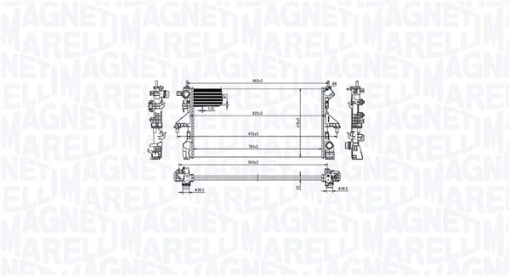 Radiator racire motor potrivit CITROEN JUMPER II; PEUGEOT BOXER 2.0D/2.2D 07.15-