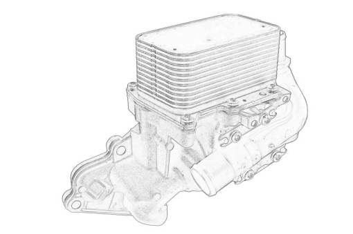Radiator ulei (contine: carcasa filtrului si conducta) potrivit NISSAN NV400; OPEL MOVANO B, VIVARO A; RENAULT ALASKAN, KOLEOS I, KOLEOS II, MASTER III, TRAFIC II 2.0D/2.3D 01.06-