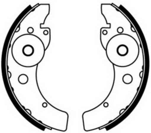 Sabot frana potrivit AIXAM 500, 500/KOMBI, A.721, A.741, A.751 0.4D/0.5/0.5D 10.90-