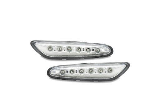 Semnalizator set stanga/dreapta transparent, LED potrivit BMW 1 E82, 1 E87, 1 E88, 3 E90, 3 E91, 3 E92, 3 E93, 5 E60, 5 E61, X1 E84, X3 E83 1.6-5.0 12.01-06.15