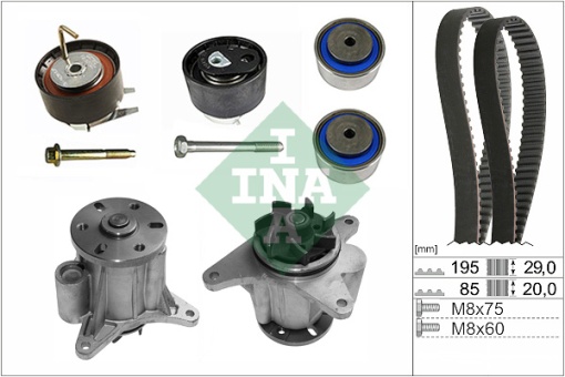 Set pompa apa + curea dintata potrivit JAGUAR S-TYPE II, XF I, XJ; LAND ROVER DISCOVERY III, DISCOVERY IV, RANGE ROVER SPORT I 2.7D 06.04-12.18