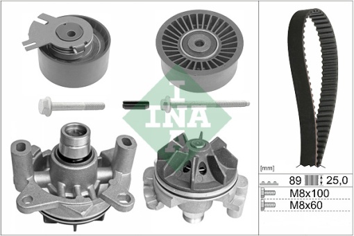 Set pompa apa + curea dintata potrivit NISSAN INTERSTAR, PRIMASTAR; OPEL MOVANO A, VIVARO A; RENAULT AVANTIME, ESPACE III, ESPACE IV, LAGUNA II, MASTER II, TRAFIC II 2.2D/2.5D 12.97-